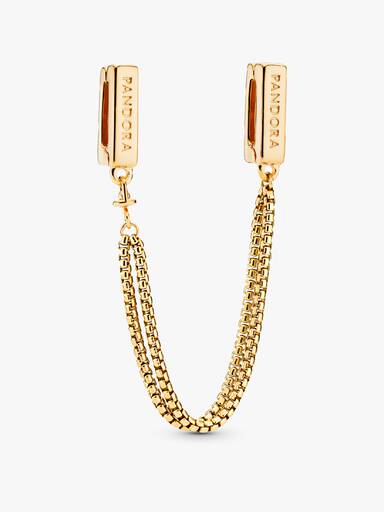 PANDORA Reflexions safety chain in 14k gold-plated