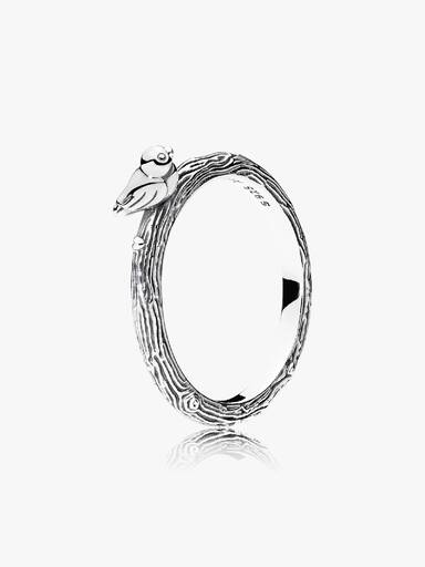 Bird silver ring