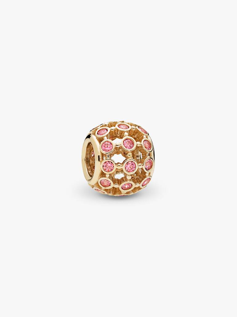 In The Spotlight Charm, Zircônia Cúbica Transparente e ouro 14k