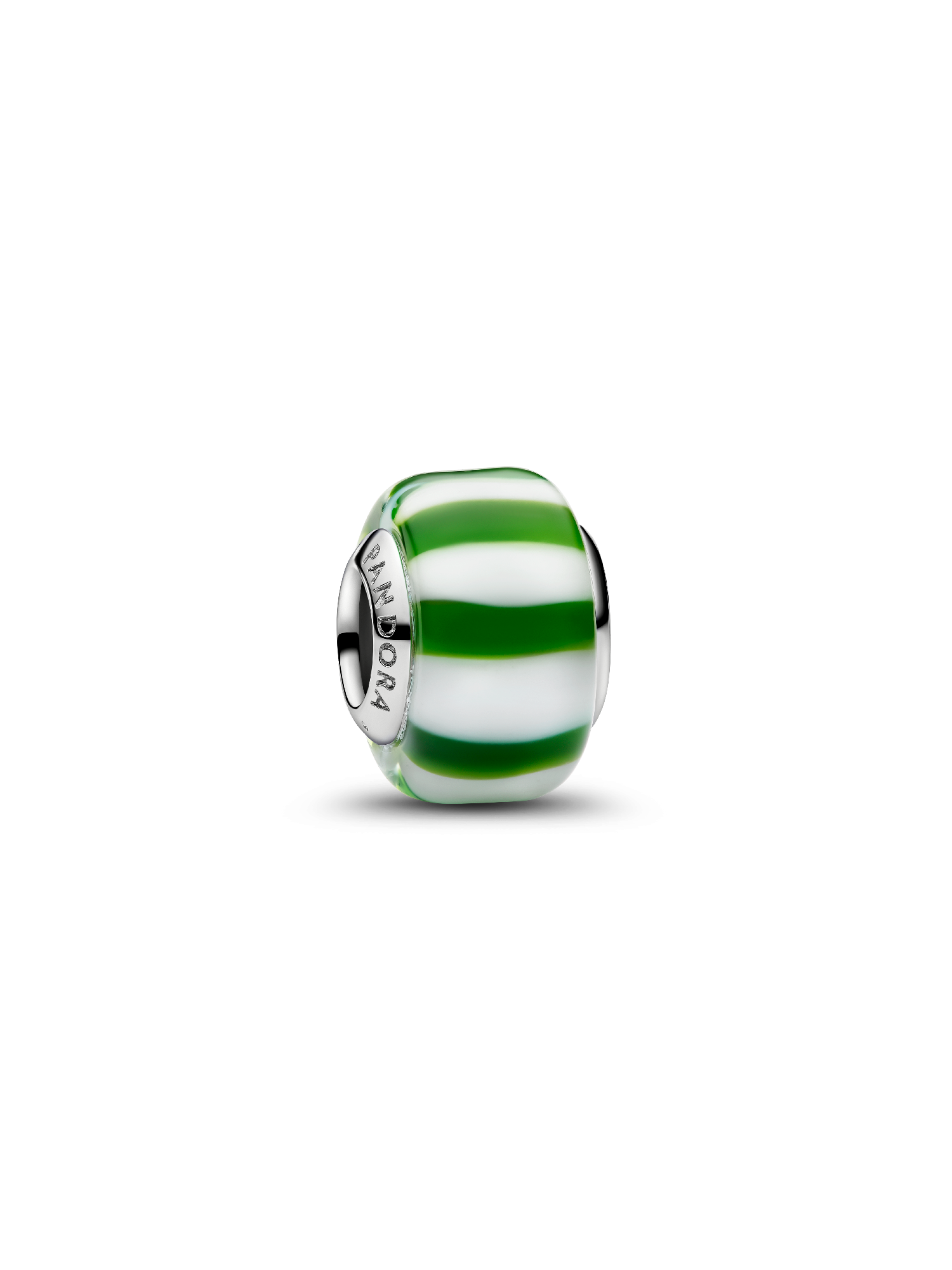 Charm Verde em Murano de Balas de Hortelã-Pimenta