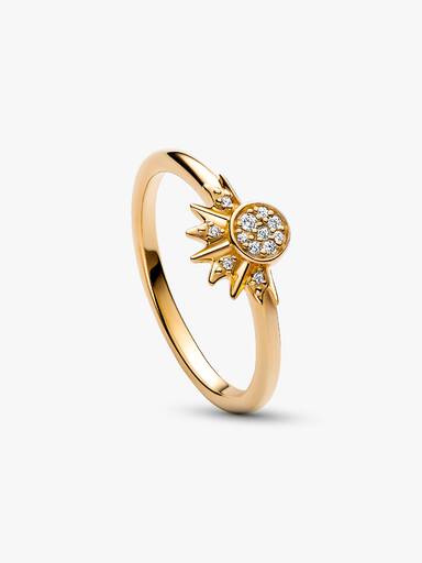 Anel de Sol Brilhante Celestial