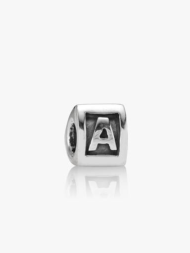 Capital A silver charm