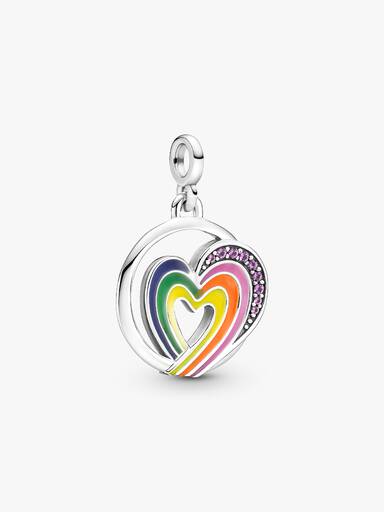 Charm Medalhão Coração Arcoíris de Libertad Pandora ME