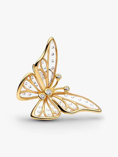 Charm rendado de borboleta oversized (tamanho grande).