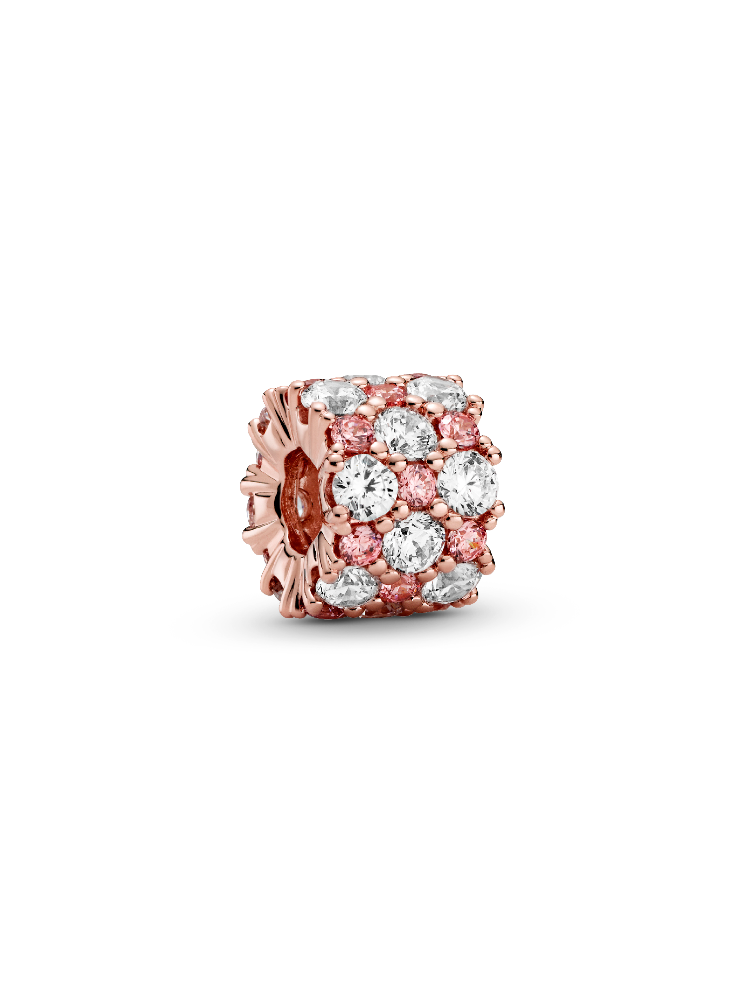 Charm Brilho Rosa e Transparente