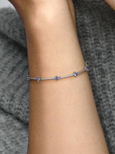 Braceletee Barras de Pavê Deslumbrante