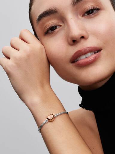 Pulseira Corrente Snake com Fecho de Coração
