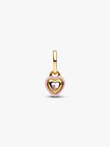 Mini Charm Pendente Coração Rosa Chakra Pandora Me