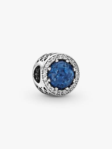 Charm Cristal Azul Escuro Brilhante
