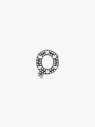 Letter Q silver petite element