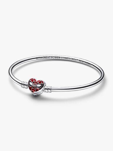 Bracelete Pandora Moments com Fecho de Máscara do Homem-Aranha da Marvel