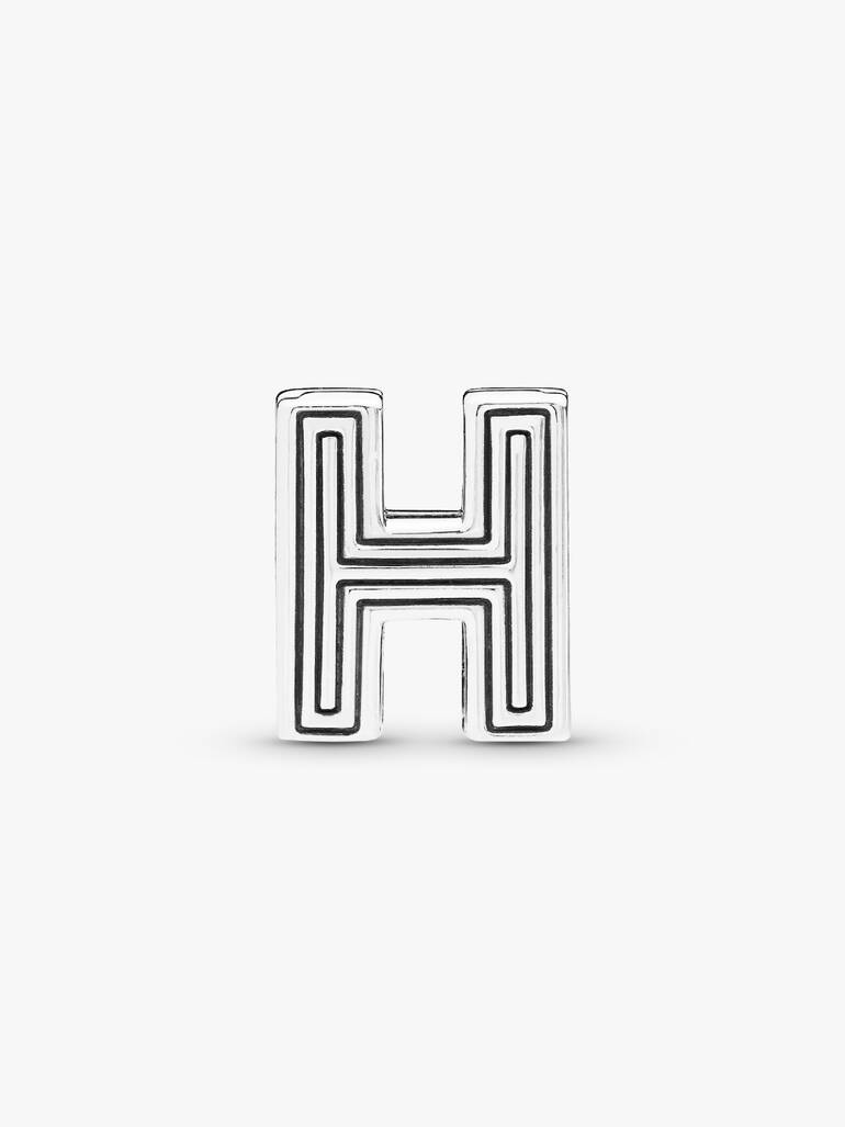 Pandora Reflexions letter H silver clip charm