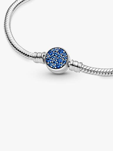 Pulseira Corrente Snake com Fecho Azul Brilhante