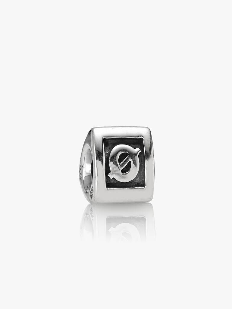 Capital O silver charm