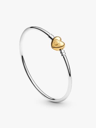 Bracelete Rígido com Fecho em Coração