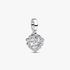 Charm pendente duplo com coração brilhante Charm pendente duplo com coração brilhante