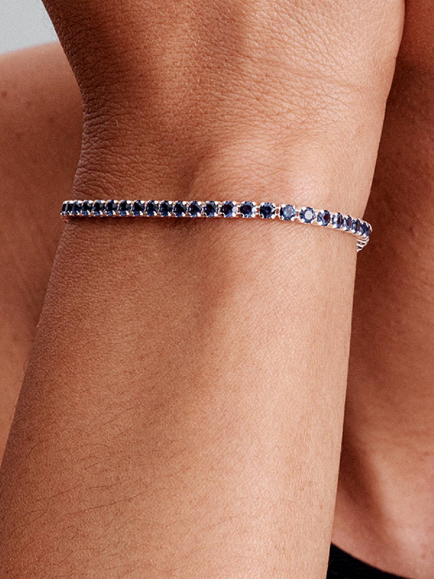 Pulseira Riviera Azul Escuro Brilhante