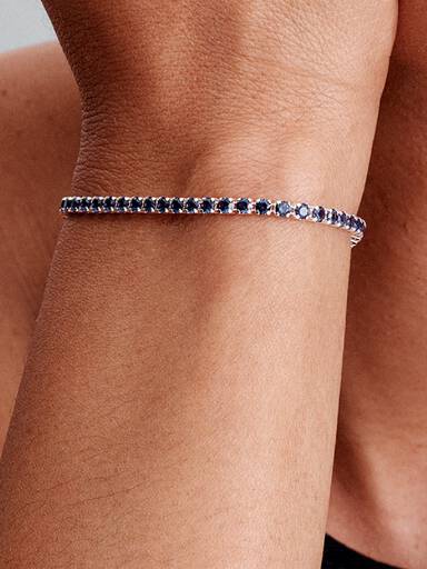 Pulseira Riviera Azul Escuro Brilhante
