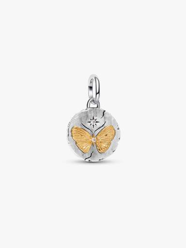 Charm Medalhão de Borboleta