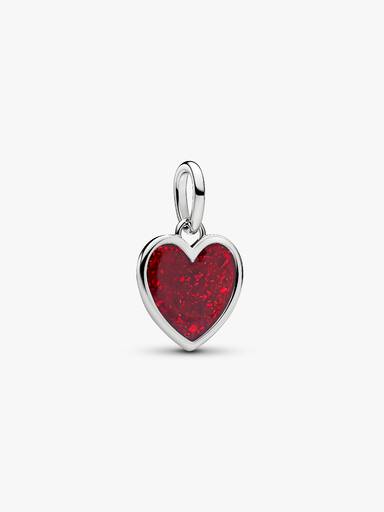 Charm Pendente Gravável de Coração Vermelho