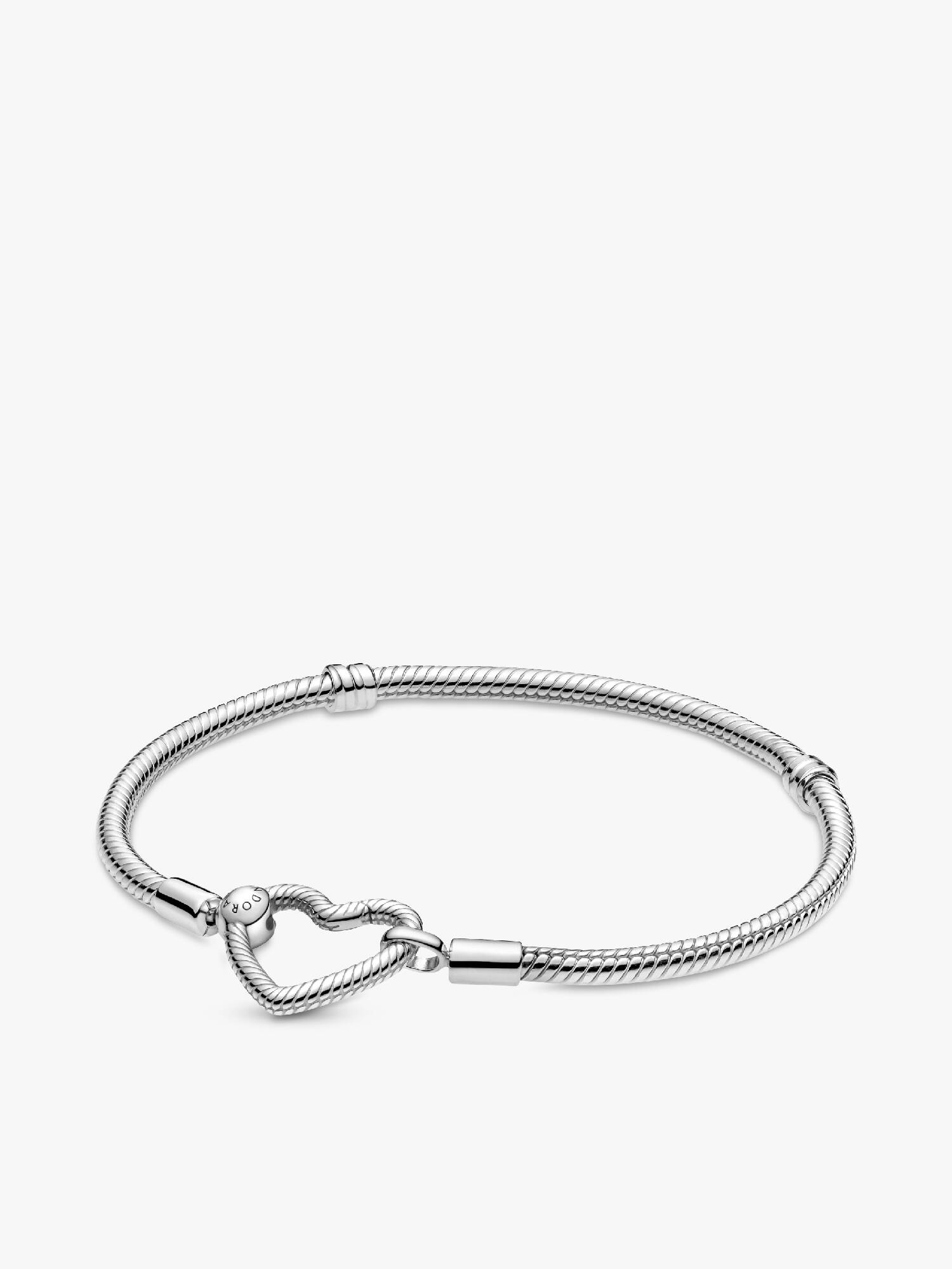 Pulseira Corrente Snake com Fecho de Coração Vazado