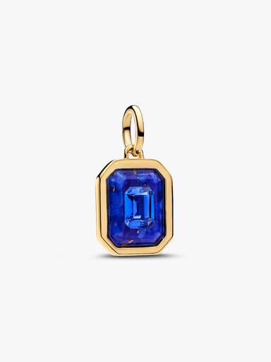 Charm Pendente Hexágono em Azul Celestial