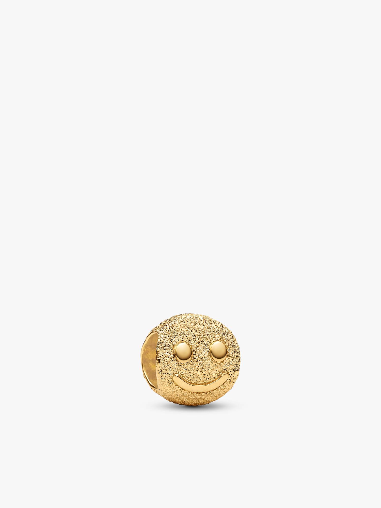 Mini charm com rosto sorridente texturizado
