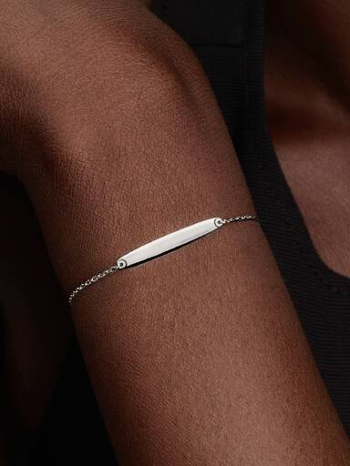 Braceletee de Corrente com Barra Grabable