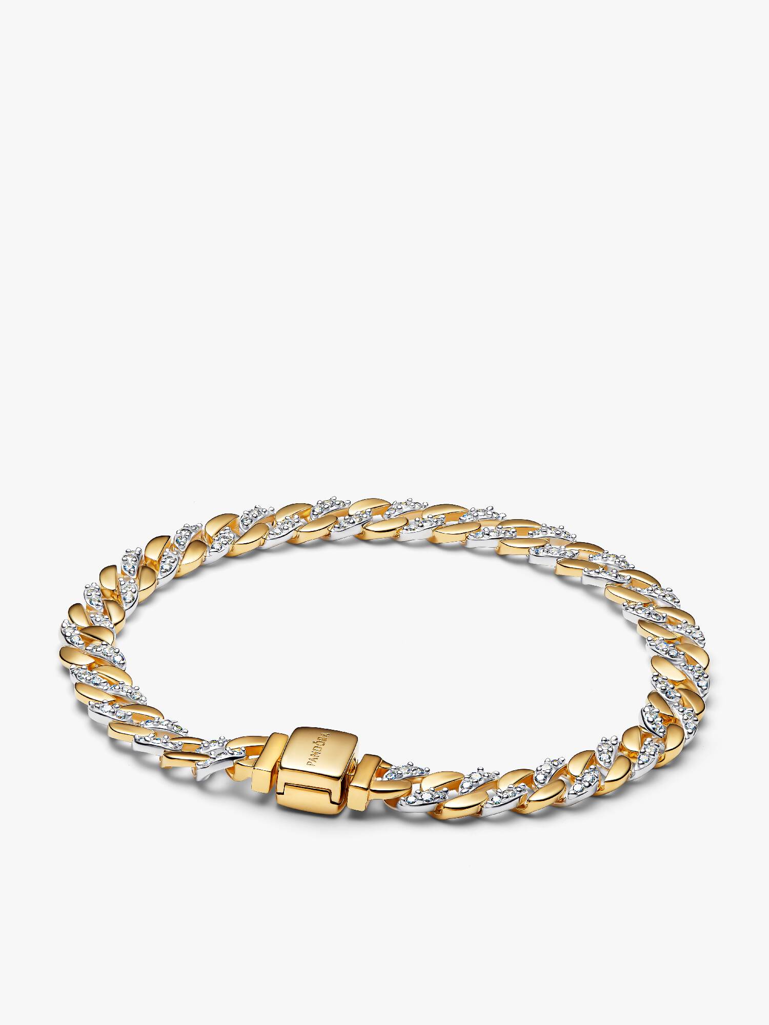 Pulseira Corrente Cubana em Pavé Pandora Timeless