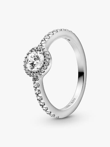 Anel Clássico Sparkle Halo