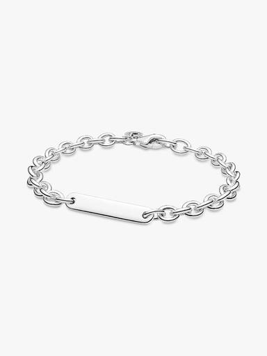Pulseira de Elos com Barra Gravável