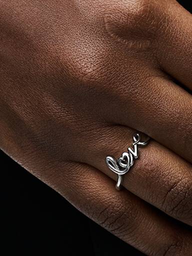 Anel de amor escrito à mão