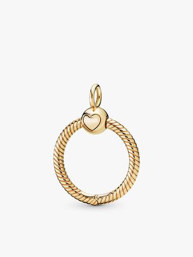 Small 14k gold-plated O Pendant