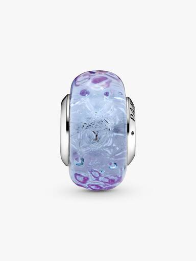 Charm de Vidro de Murano de Lavanda Ondulado