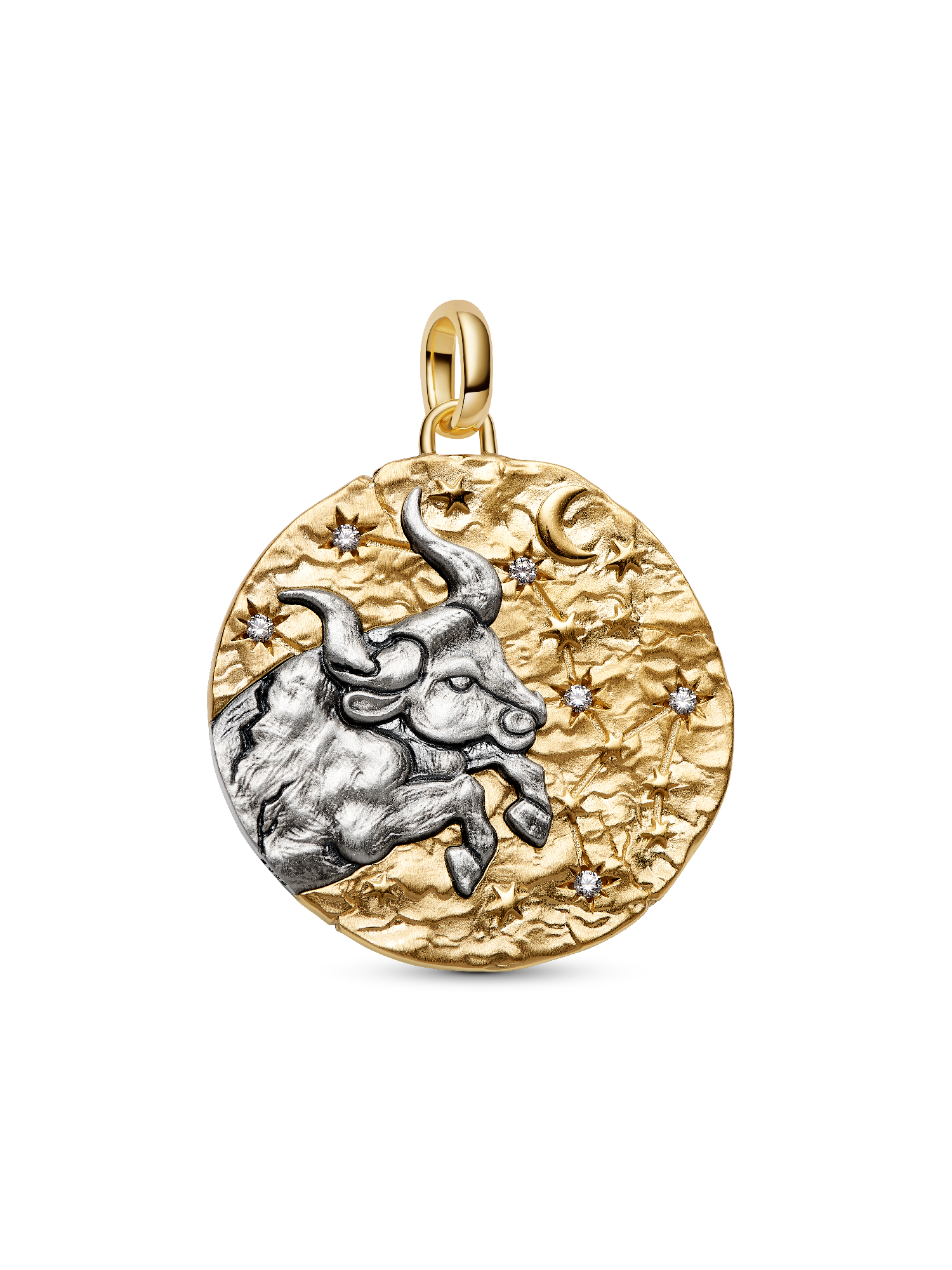 Charm Medalhão Maxi do Zodíaco Signo de Touro