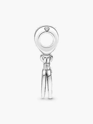 Charm pendente com cadeado de coração rosa