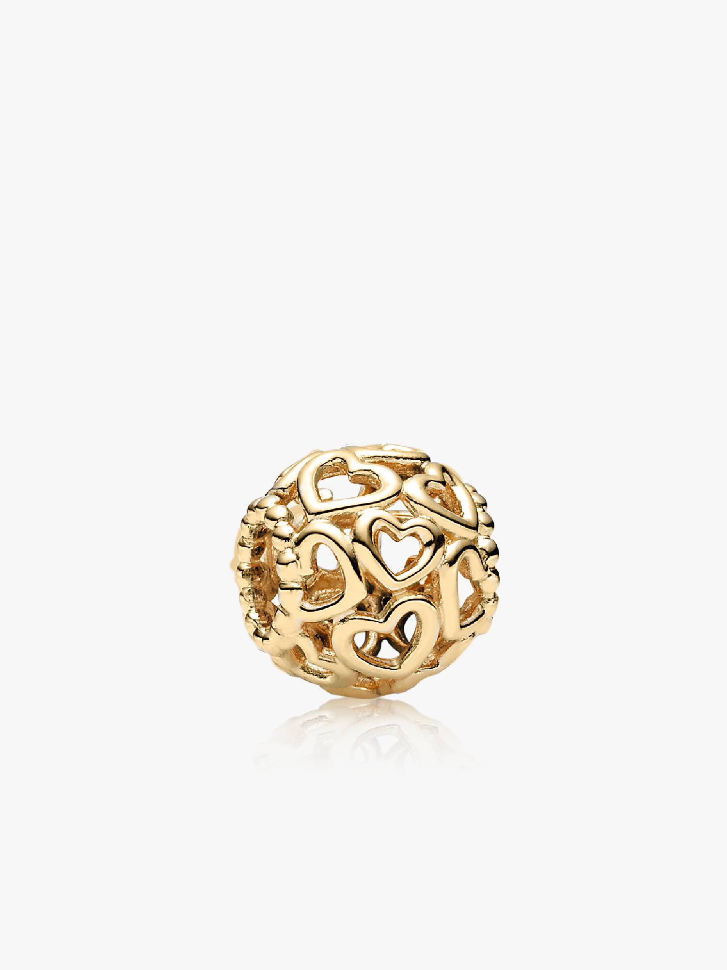Openwork hearts gold charm