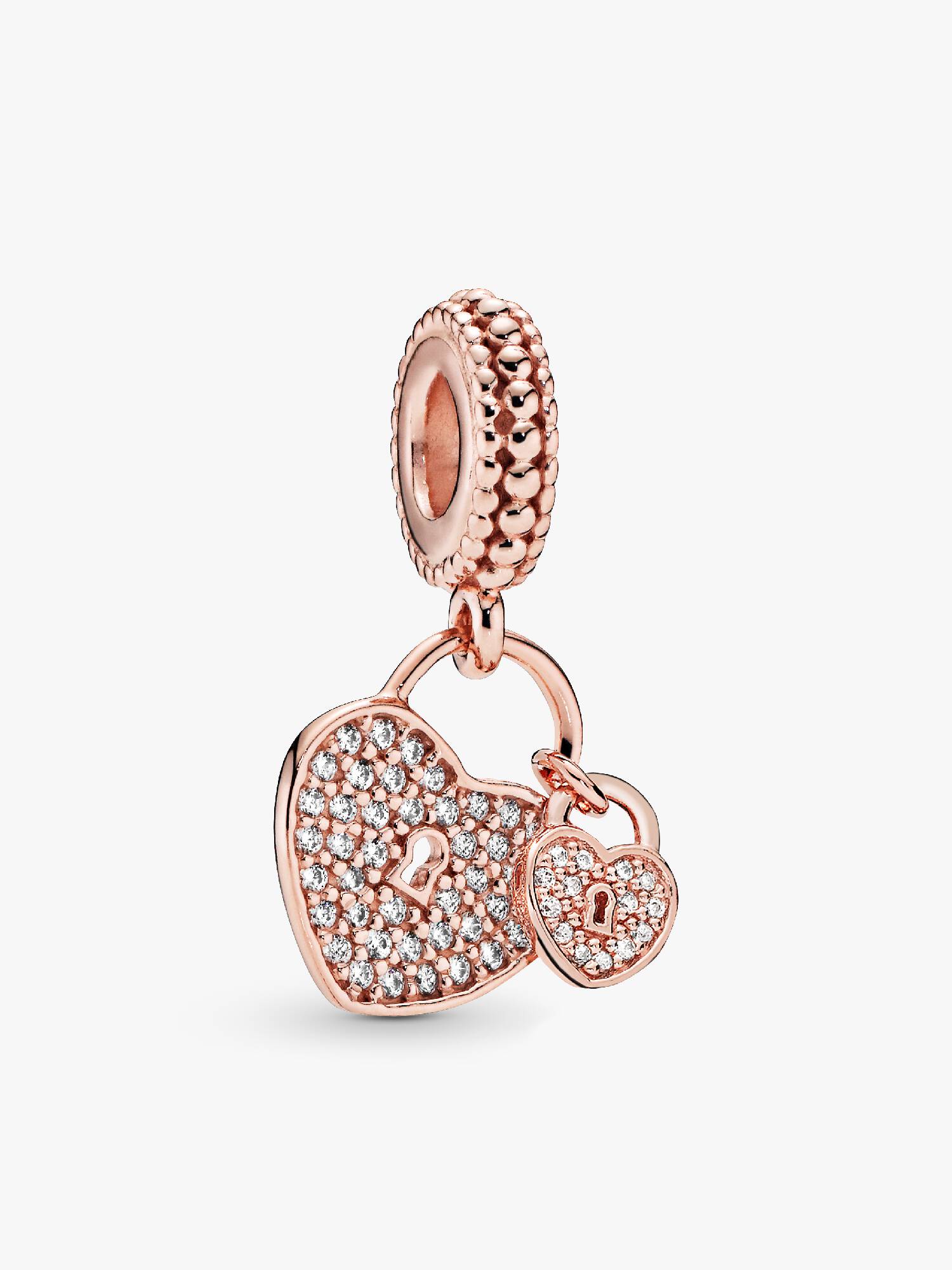 Charm Pendente de Pavê Cadeados Del Coração
