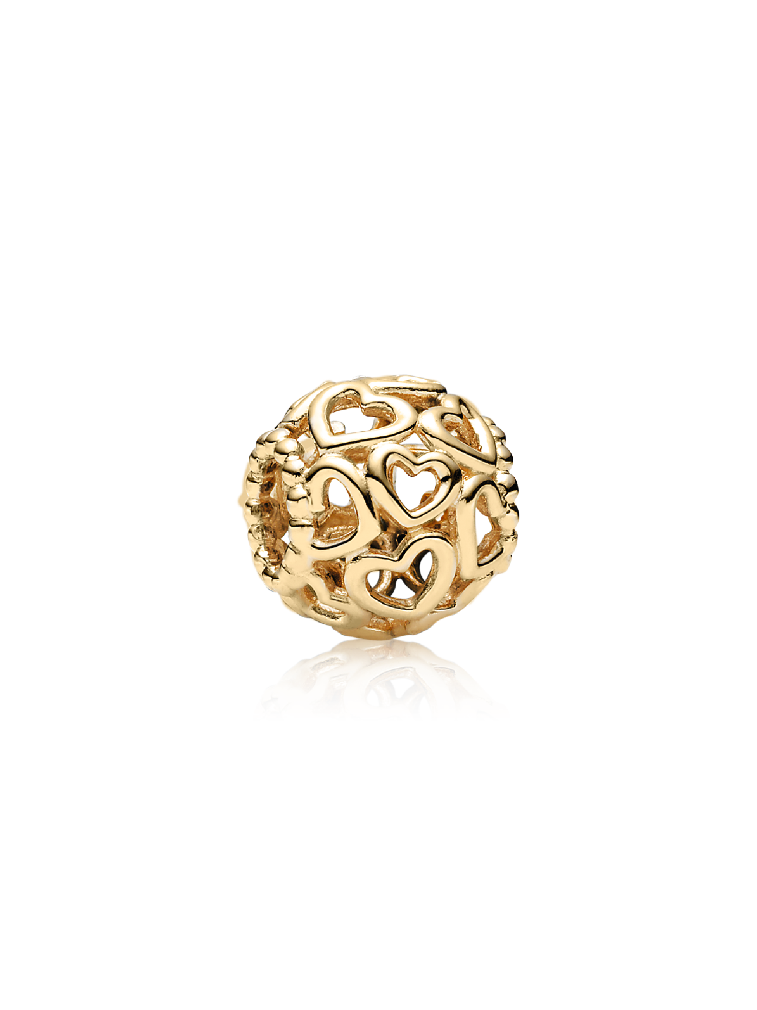 Openwork hearts gold charm