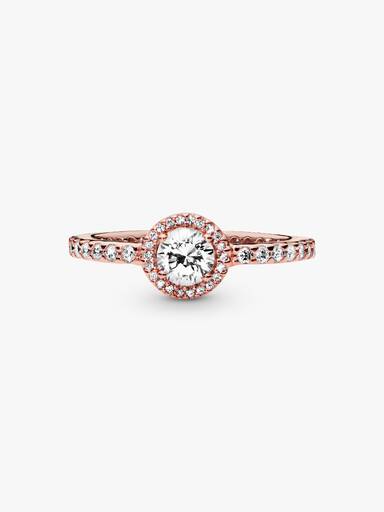 Anel Clássico Sparkle Halo