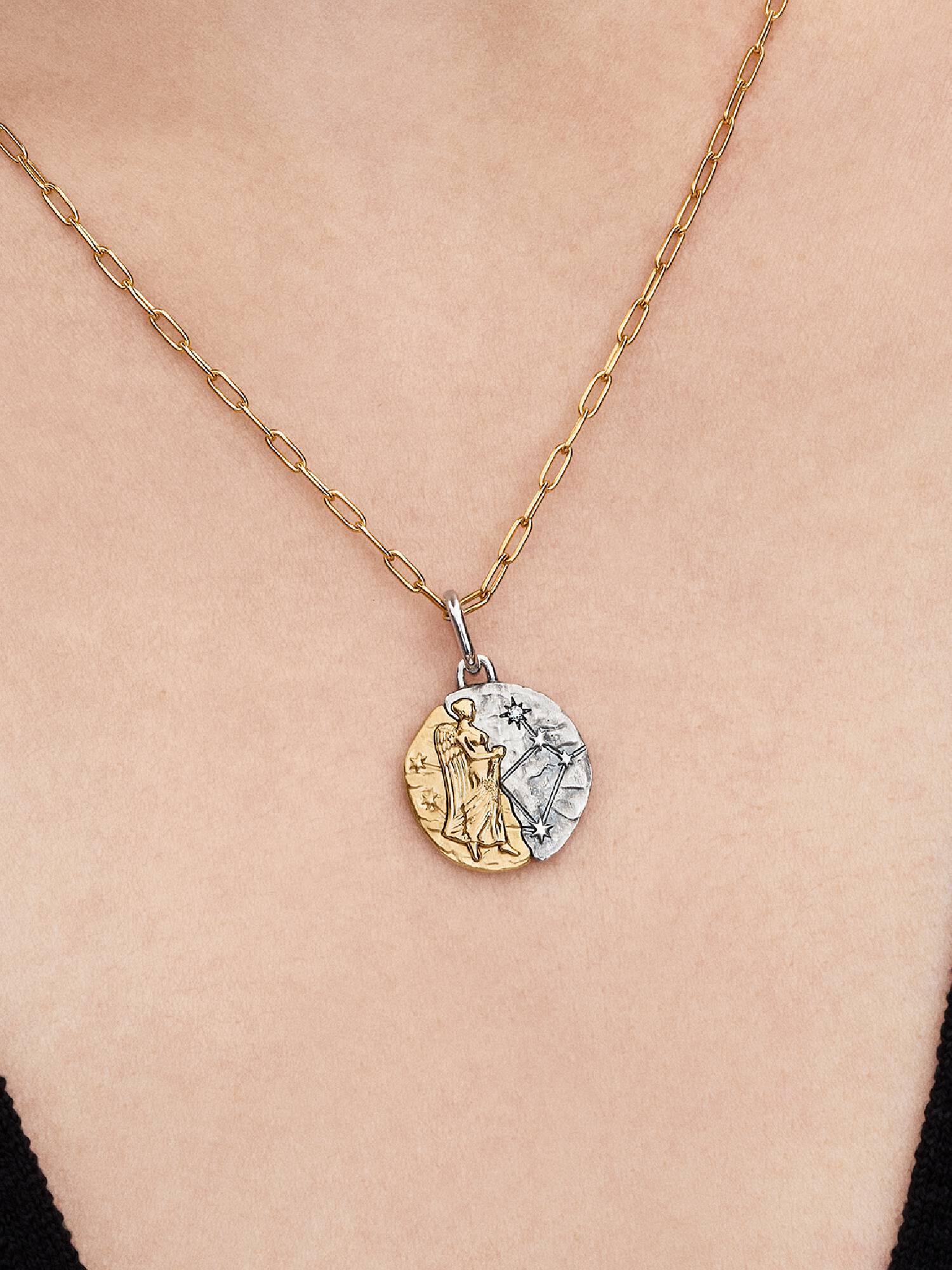 Charm Medalhão do Zodíaco do signo de Virgem