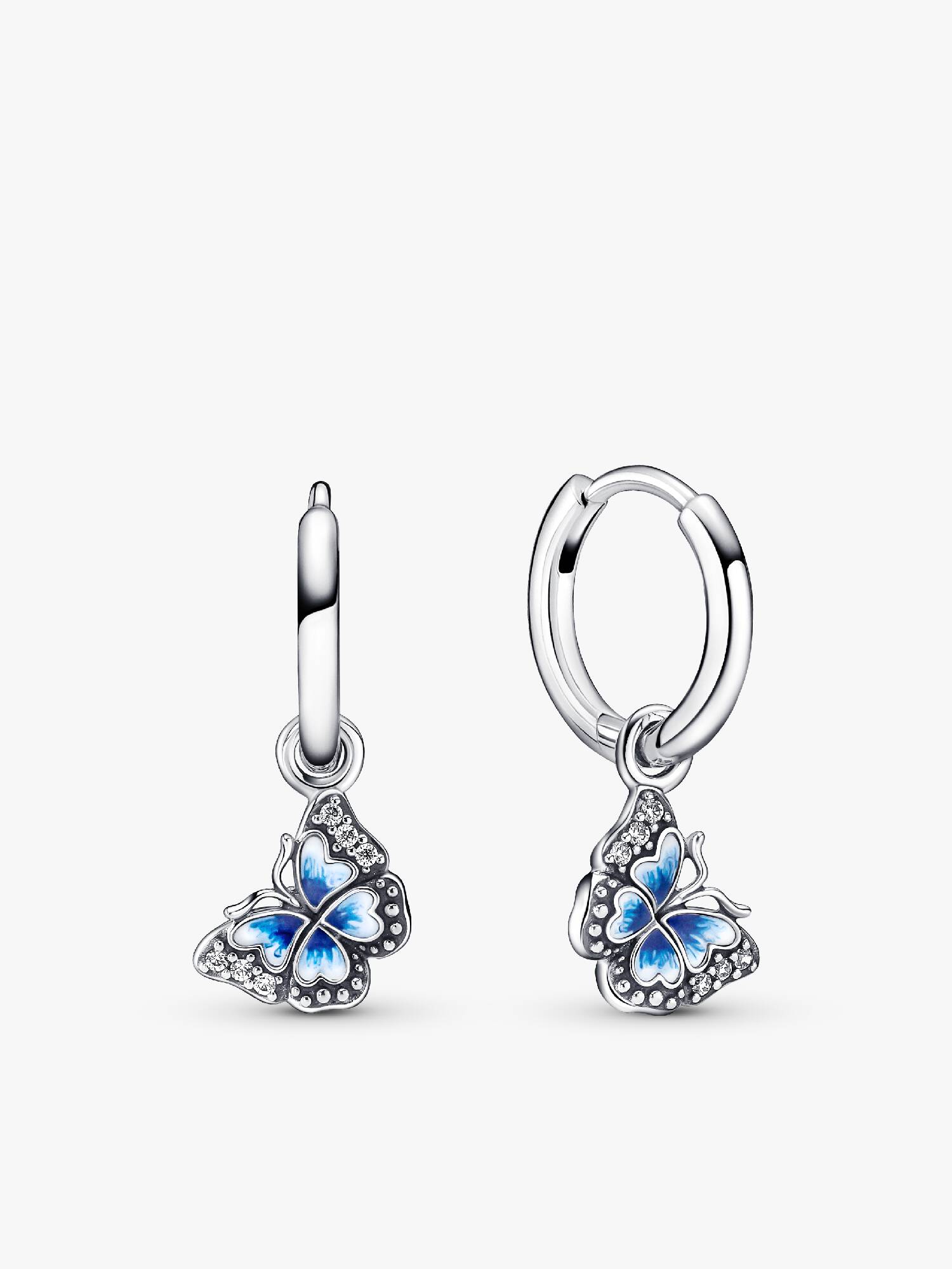 Brincos de Argola Mini Pendente de Borboleta