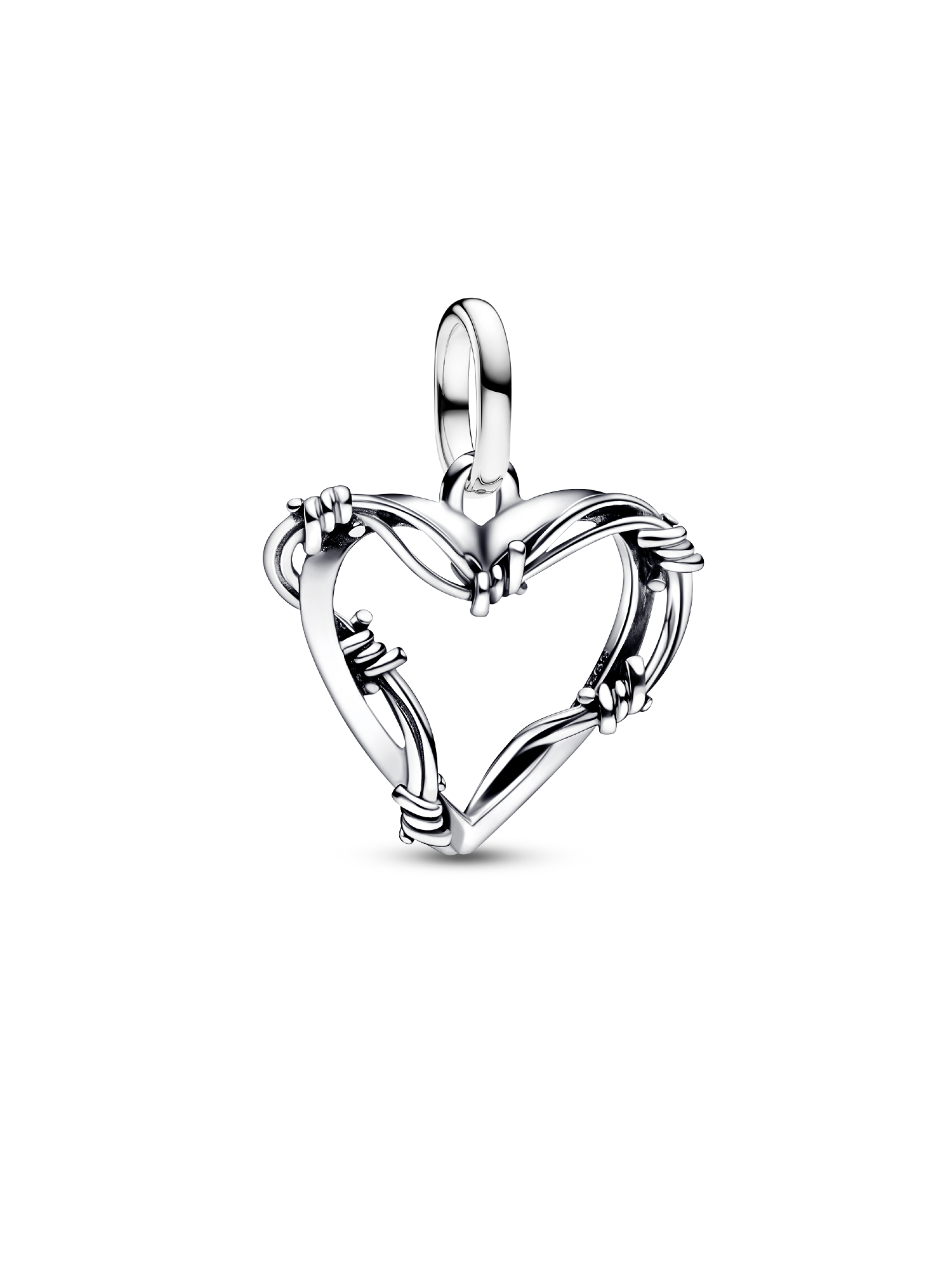 Charm Medalhão Coração de Arame