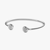 PANDORA logo silver open bangle with clear cubic zirconia PANDORA logo silver open bangle with clear cubic zirconia