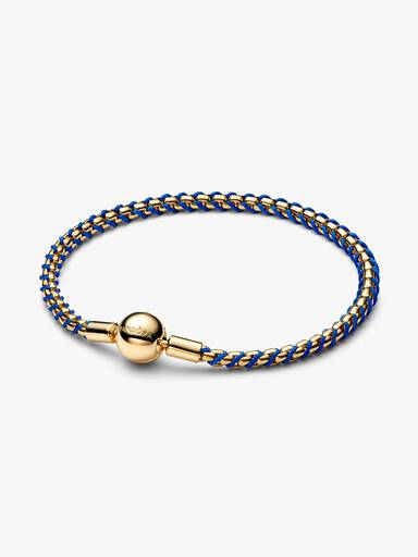 Pulseira Corrente Snake Cordão Azul