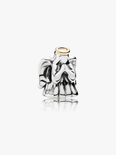 Angel silver charm with 14k