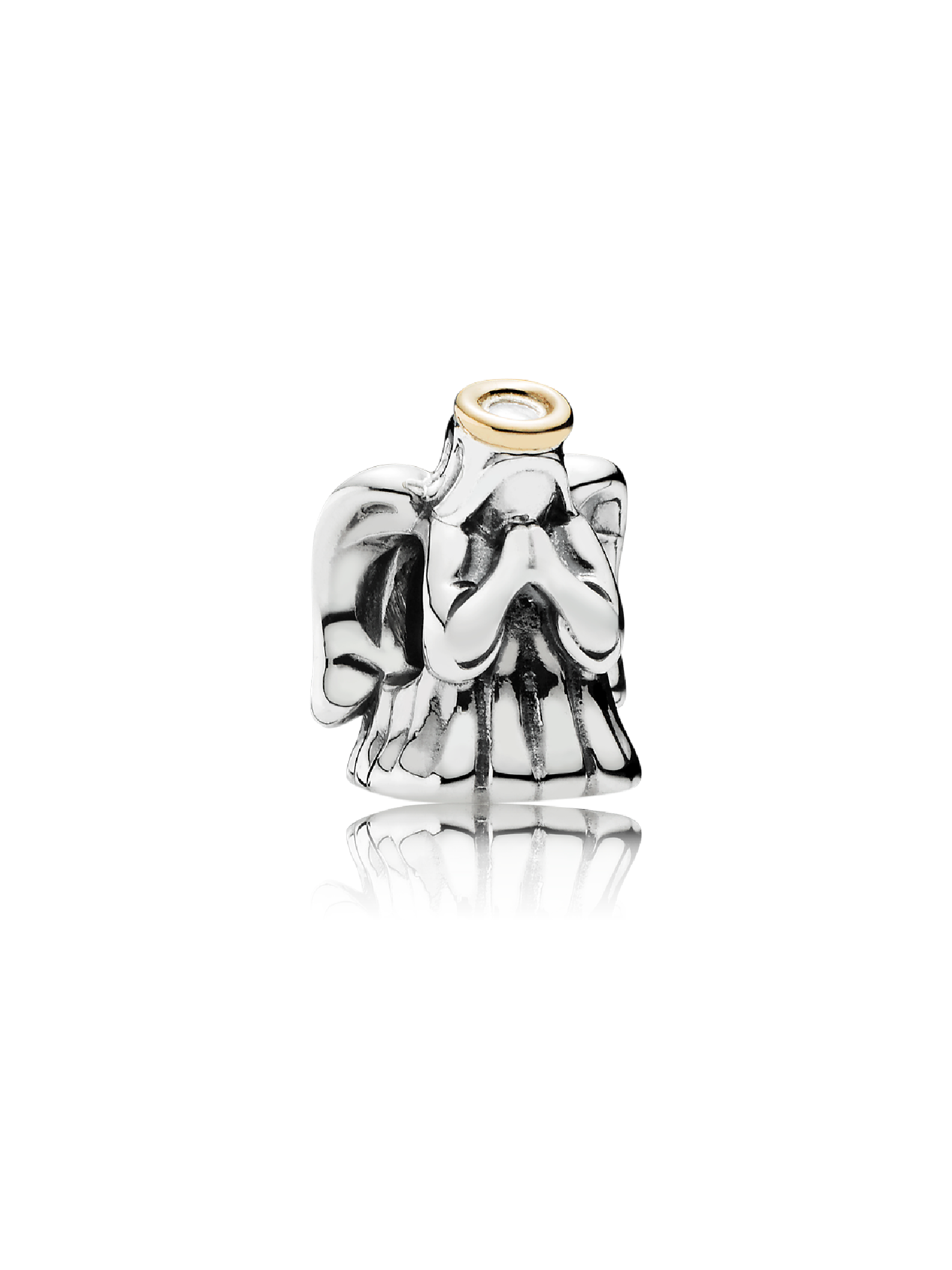 Angel silver charm with 14k