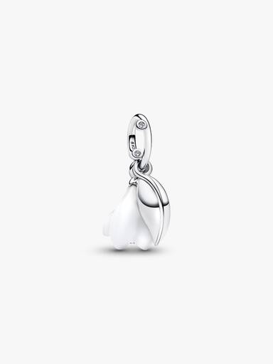 Charm pendente de flor de gota de neve