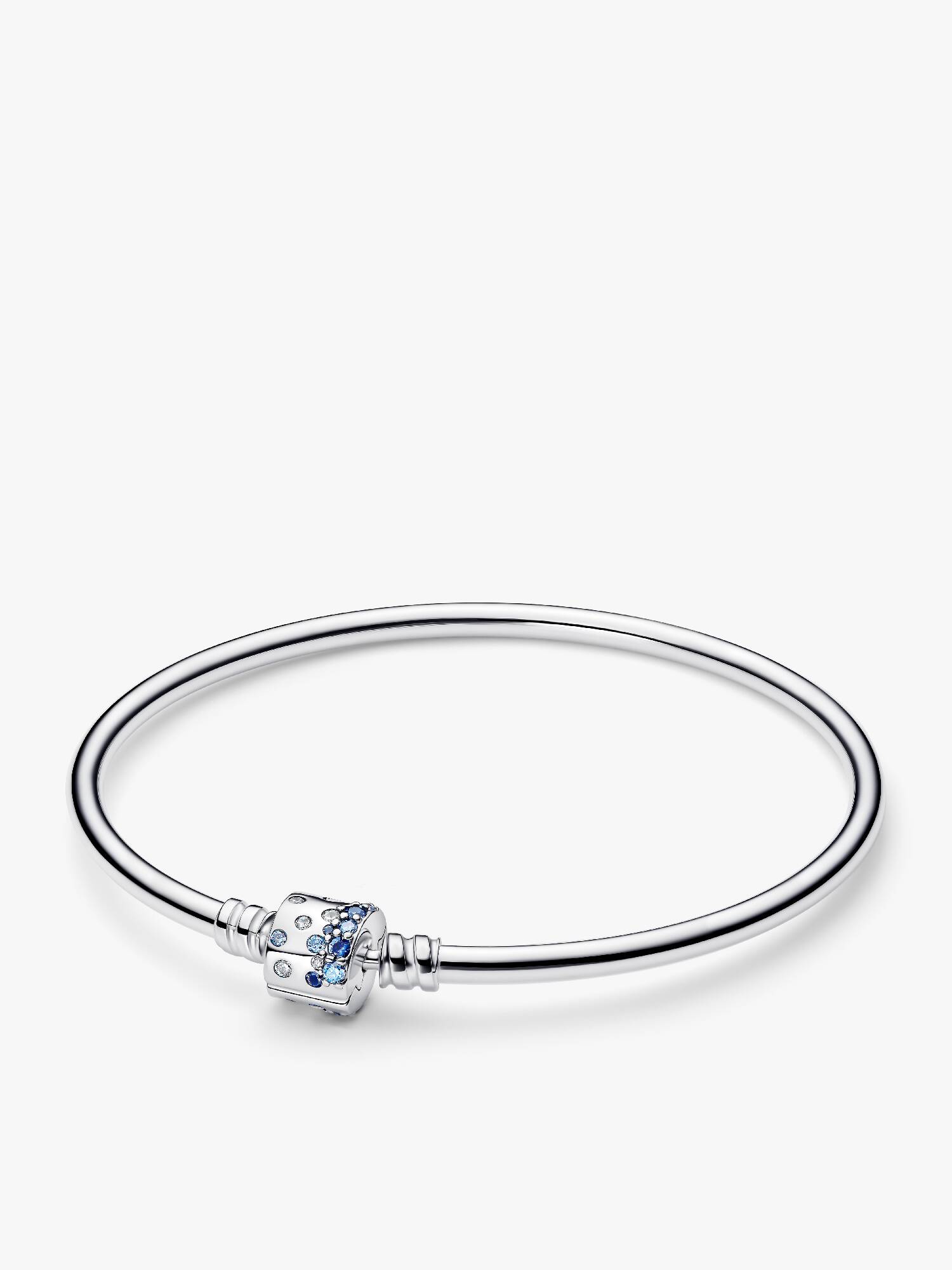 Bracelete Rígido com Fecho Cilíndrico Brilhante