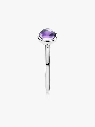 Anel Poetic Droplet, Roxo Zircônia Cúbica